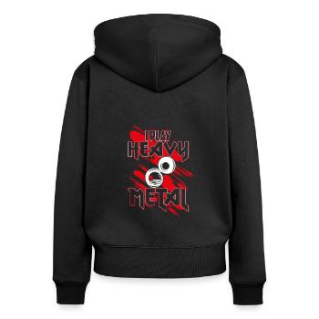 I Play Heavy Metal, Sousaphone player - Women's Premium Organic Zip Hoodie - black - Back - Julia (174cm)