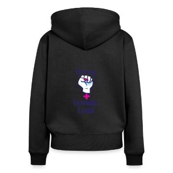 Feminist Feminism Actor Theater Drama Teacher - Women's Premium Organic Zip Hoodie - black - Back - Julia (174cm)