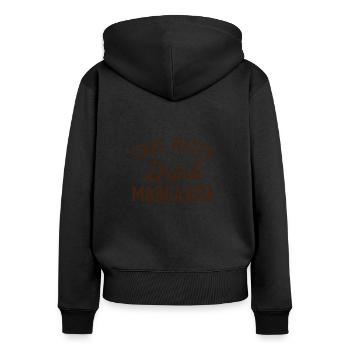 Sparen Sie Wasser, Trinken Sie Margarita - Frauen Premium Bio Zip Hoodie - Schwarz - Hinten - Julia (174cm)
