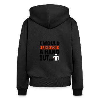 Hand Arm Amputee Assembly Required Amputation - Women's Premium Organic Zip Hoodie - black - Back - Julia (174cm)