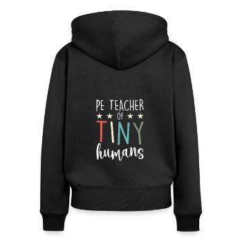 Sportlehrer der kleinen Kinder - Frauen Premium Bio Zip Hoodie - Schwarz - Hinten - Julia (174cm)