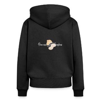 Prinzessin Der Kürbisse Herbst Im Herbst Oktober - Frauen Premium Bio Zip Hoodie - Schwarz - Hinten - Julia (174cm)