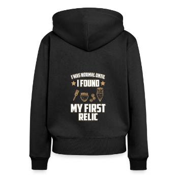 J’étais normal jusqu’à la première relique egyptienne Archéologie - Sweat à capuche zippé Premium bio Femme - noir - Dos - Julia (174cm)