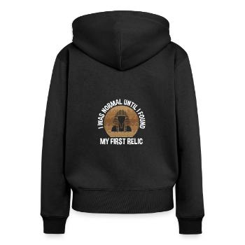 J’étais normal jusqu’à la première relique egyptienne Archéologie - Sweat à capuche zippé Premium bio Femme - noir - Dos - Julia (174cm)