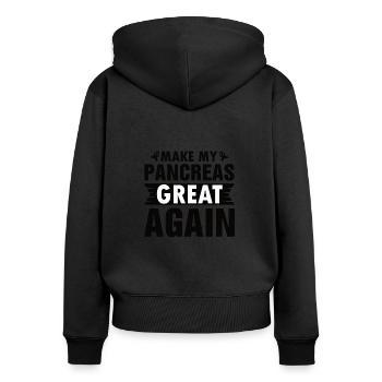 MAKING MY PANCREAS GREAT AGAIN - Women's Premium Organic Zip Hoodie - black - Back - Julia (174cm)