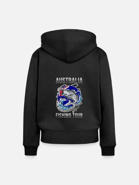 Angeltour Australien - Frauen Premium Bio Zip Hoodie - Schwarz