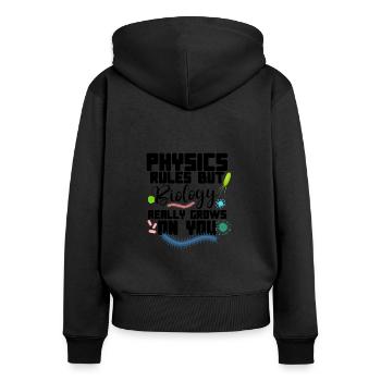 Microbiologist Microbiology Lab Staph Biology - Frauen Premium Bio Zip Hoodie - Schwarz - Hinten - Julia (174cm)
