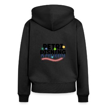 Microbiologiste Laboratoire de microbiologie Staphylocoque Biologie - Sweat à capuche zippé Premium bio Femme - noir - Dos - Julia (174cm)