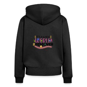 Microbiologiste Laboratoire de microbiologie Staphylocoque Biologie - Sweat à capuche zippé Premium bio Femme - noir - Dos - Julia (174cm)