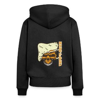 Craft Beer - Women's Premium Organic Zip Hoodie - black - Back - Julia (174cm)
