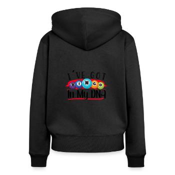 Bingo Card Game Grandma Bingo Player Bingo Cards - Frauen Premium Bio Zip Hoodie - Schwarz - Hinten - Julia (174cm)
