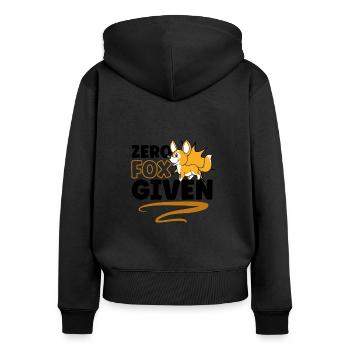 Fuchsliebhaber Füchse Lieben Rotfuchs Niedlicher - Frauen Premium Bio Zip Hoodie - Schwarz - Hinten - Julia (174cm)