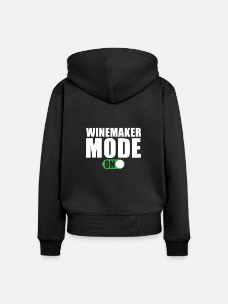 Winzer modus Ein - Frauen Premium Bio Zip Hoodie - Schwarz