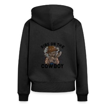 Cowboy Barn Bull Rider Rodeo Country Western - Frauen Premium Bio Zip Hoodie - Schwarz - Hinten - Julia (174cm)