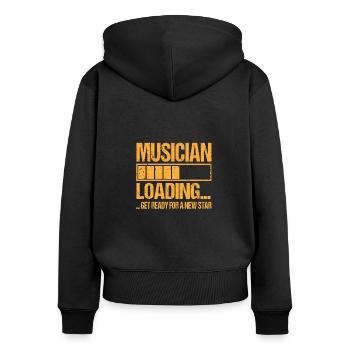 Musicien charge Formation de musicien - Sweat à capuche zippé Premium bio Femme - noir - Dos - Julia (174cm)