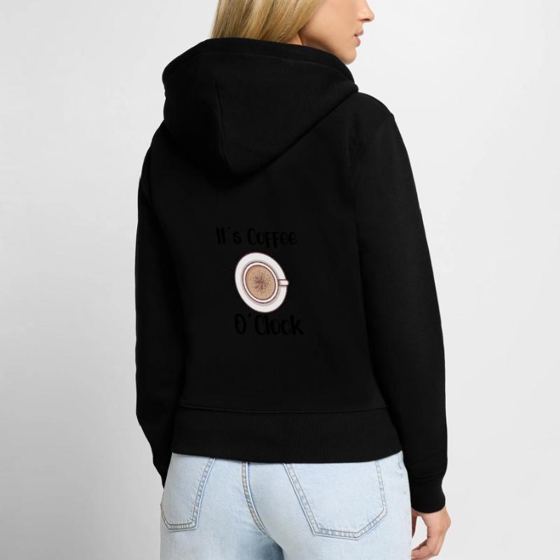 Coffee Lover Caffeine Molecule Java Latte Espresso Frauen Premium Bio Zip Hoodie