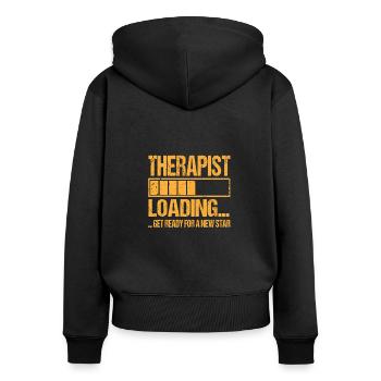 Therapist loading Therapist Training - Women's Premium Organic Zip Hoodie - black - Back - Julia (174cm)