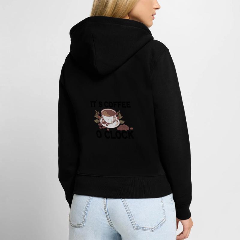 Coffee Lover Caffeine Molecule Java Latte Espresso Frauen Premium Bio Zip Hoodie
