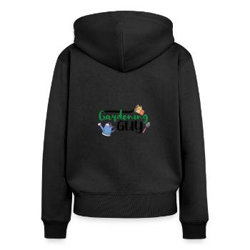 Jardinage Plantes Jardinier Plantation Nature Cadeau - Sweat à capuche zippé Premium bio Femme - noir - Dos - Julia (174cm)