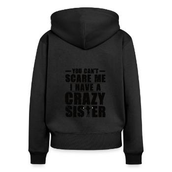 Frère Sœur Jumeaux Frères et sœurs - Sweat à capuche zippé Premium bio Femme - noir - Dos - Julia (174cm)