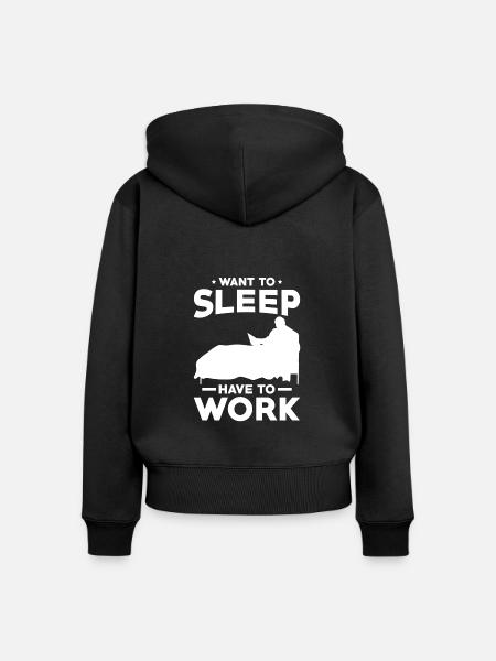Home Office Spruch - Frauen Premium Bio Zip Hoodie - Schwarz