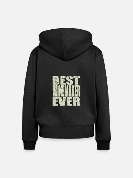Best Winzer ever Winzer Geschenk - Frauen Premium Bio Zip Hoodie - Schwarz