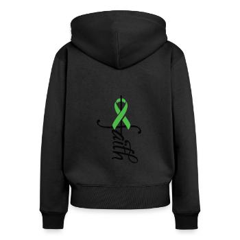 Sensitization of Bänderkidney disease - Women's Premium Organic Zip Hoodie - black - Back - Julia (174cm)