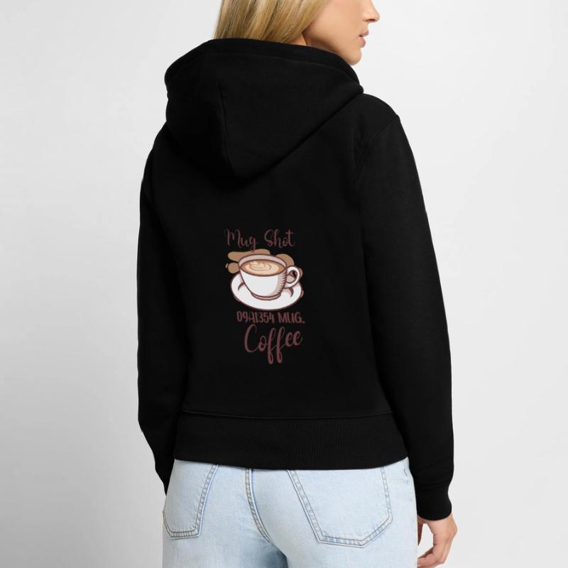 Coffee Lover Caffeine Molecule Java Latte Espresso Frauen Premium Bio Zip Hoodie