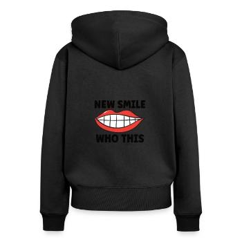 Suspenders Orthodontist Suspenders On Mouth - Women's Premium Organic Zip Hoodie - black - Back - Julia (174cm)
