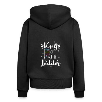 King Of The Ladder, Lustig Ladder Ball Champion - Women's Premium Organic Zip Hoodie - black - Back - Julia (174cm)