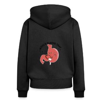Sleeve gastrectomy Sleeve gastrectomy - Women's Premium Organic Zip Hoodie - black - Back - Julia (174cm)