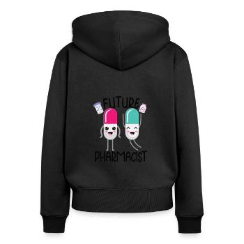 Lustige Apotheker-apotheken-techniker-apotheke - Frauen Premium Bio Zip Hoodie - Schwarz - Hinten - Julia (174cm)