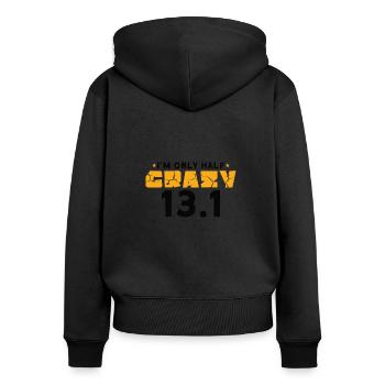 Runner Full Marathon Finisher Running Jogging - Frauen Premium Bio Zip Hoodie - Schwarz - Hinten - Julia (174cm)