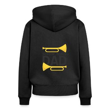 Marching Band Clarinetist School Rehearsal Music - Women's Premium Organic Zip Hoodie - black - Back - Julia (174cm)