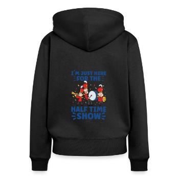 Fanfare Clarinettiste École de musique de répétition - Sweat à capuche zippé Premium bio Femme - noir - Dos - Julia (174cm)