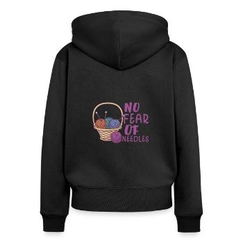 Sewing Machine Fun Sewing Sewing Sewing Fan Hobby - Women's Premium Organic Zip Hoodie - black - Back - Julia (174cm)
