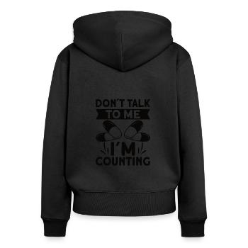Funny pharmacist-pharmacy-technician-pharmacy - Women's Premium Organic Zip Hoodie - black - Back - Julia (174cm)