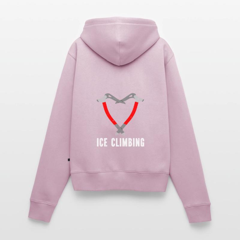 Ich Liebe Eisklettern Eiskletterer Eispickel Frauen Premium Bio Zip Hoodie