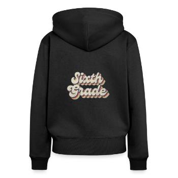 Boho Rainbow - Lehrer Der Sechsten Klasse - Frauen Premium Bio Zip Hoodie - Schwarz - Hinten - Julia (174cm)