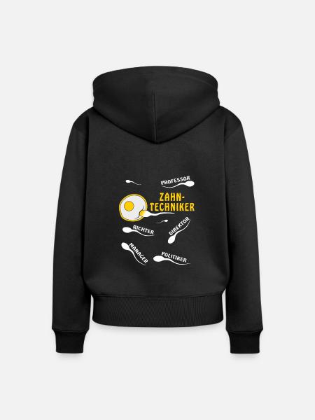 ZAHNTECHNIKER - Frauen Premium Bio Zip Hoodie - Schwarz