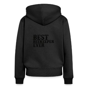 Bienen Imkerei Imker Honig Bienenzüchter Lustig - Frauen Premium Bio Zip Hoodie - Schwarz - Hinten - Julia (174cm)