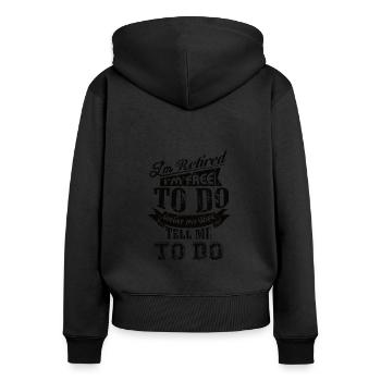 FEMME HEUREUSE VIE HEUREUSE Épouse Partenaire - Sweat à capuche zippé Premium bio Femme - noir - Dos - Julia (174cm)