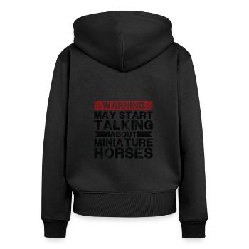 Talk about miniature horse - Women's Premium Organic Zip Hoodie - black - Back - Julia (174cm)