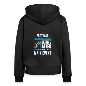 Funny Marching Band Season Tenor Schlagzeuger - Frauen Premium Bio Zip Hoodie - Schwarz - Hinten - Julia (174cm)