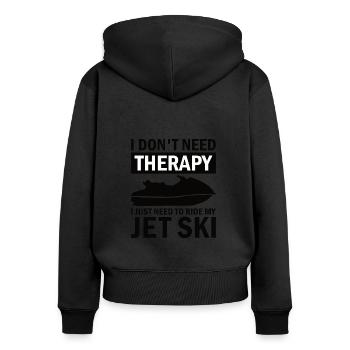 Jetski Sport Eau Moto Sports Nautiques Cadeau - Sweat à capuche zippé Premium bio Femme - noir - Dos - Julia (174cm)