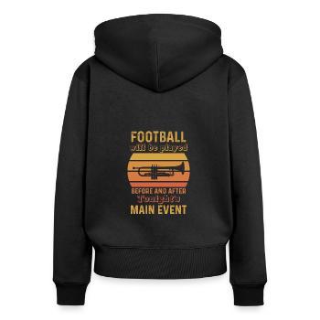Marching Band Musician, Funny Trumpet Player - Women's Premium Organic Zip Hoodie - black - Back - Julia (174cm)