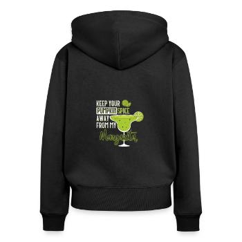 Keep You Pumpkin Spice Away From My Margarita - Frauen Premium Bio Zip Hoodie - Schwarz - Hinten - Julia (174cm)