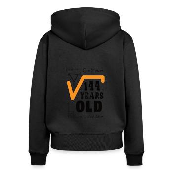 12 Geburtstag 144 Wurzel Jahre alt Geschenk - Frauen Premium Bio Zip Hoodie - Schwarz - Hinten - Julia (174cm)