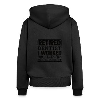 Dental assistant dentist dental pension pension - Women's Premium Organic Zip Hoodie - black - Back - Julia (174cm)