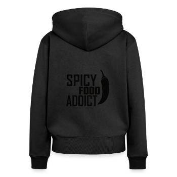 Spicy food spices chilli pepper spicy food - Women's Premium Organic Zip Hoodie - black - Back - Julia (174cm)
